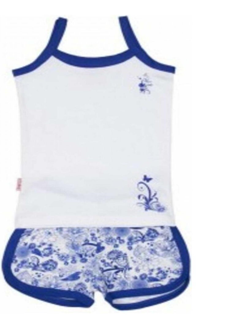 Ensemble Short et Débardeur fille FLIGHT - MISS GIRLY Bleu - Kiabi