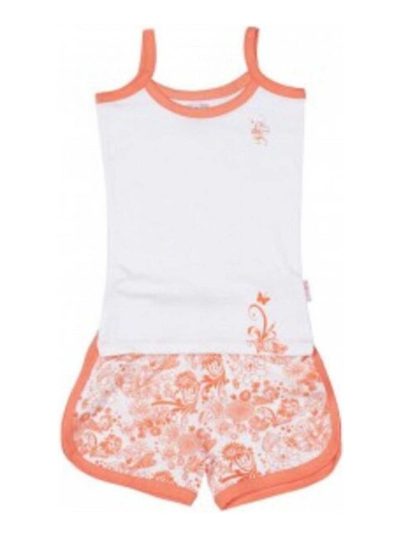 Ensemble Short et Débardeur fille FLIGHT - MISS GIRLY Orange - Kiabi