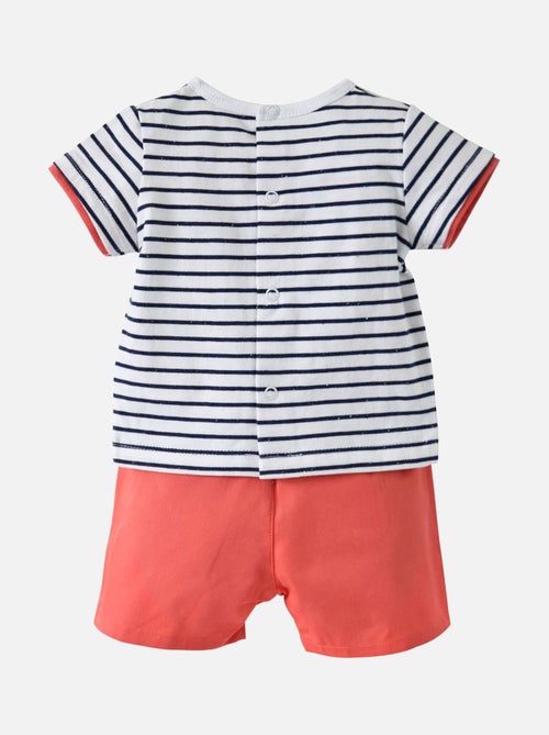 ENSEMBLE SHORT ET T-SHIRT RAYE BEBE - Kiabi
