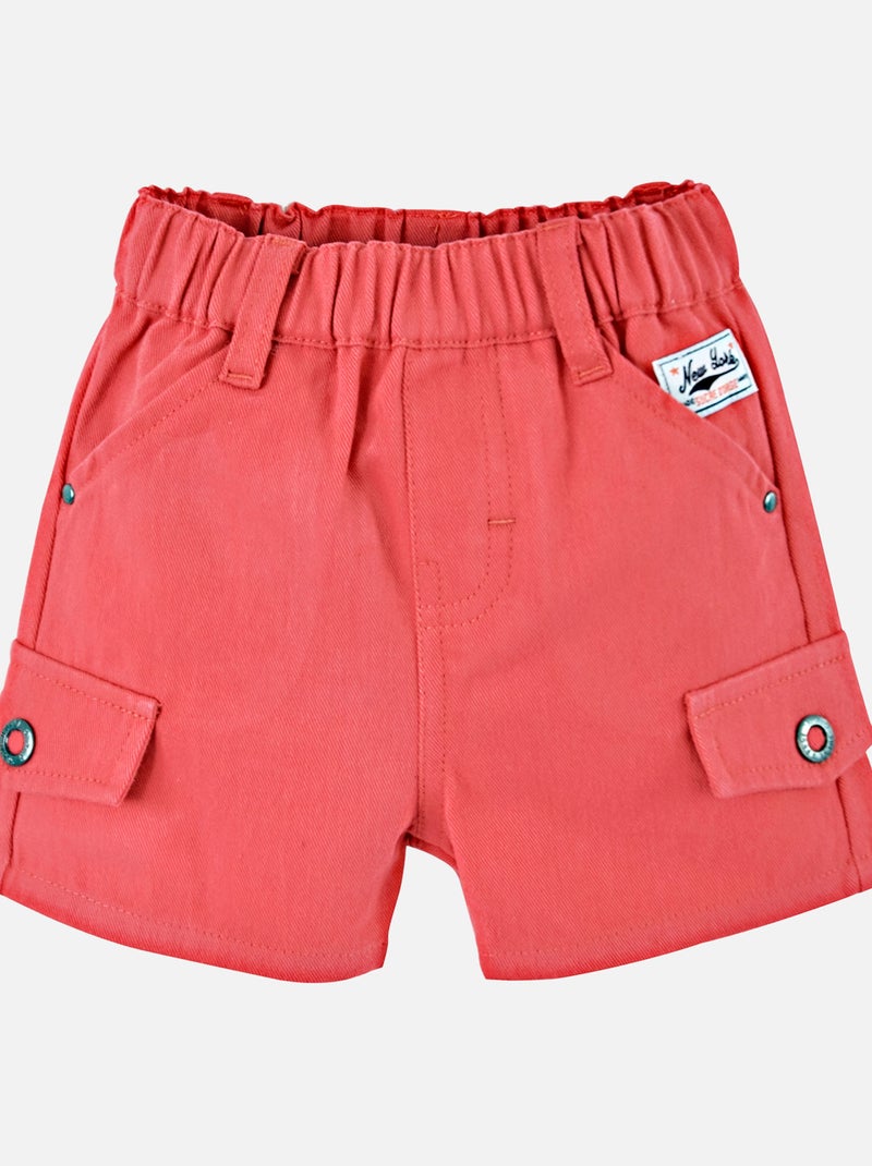 ENSEMBLE SHORT ET T-SHIRT RAYE BEBE Rouge - Kiabi