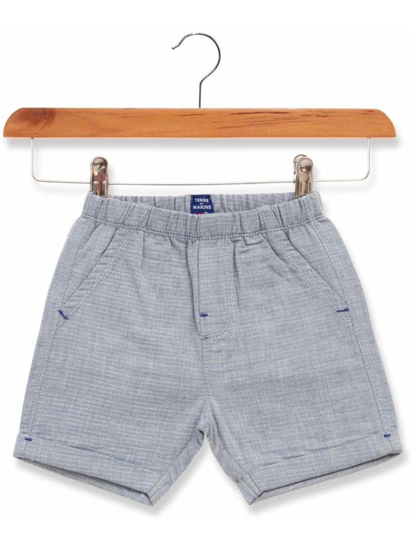 Ensemble short + haut - Terre de Marins Blanc Bleu - Kiabi