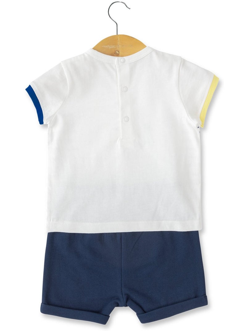 Ensemble short + haut - Terre de Marins Bleu Beige - Kiabi