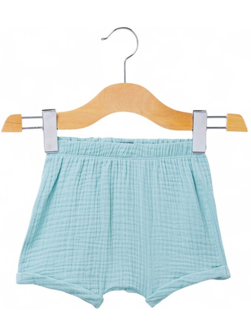 Ensemble short + haut 100% coton - Terre de Marins Blanc Bleu - Kiabi
