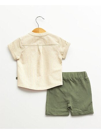 Ensemble short + haut 100% coton - Terre de Marins