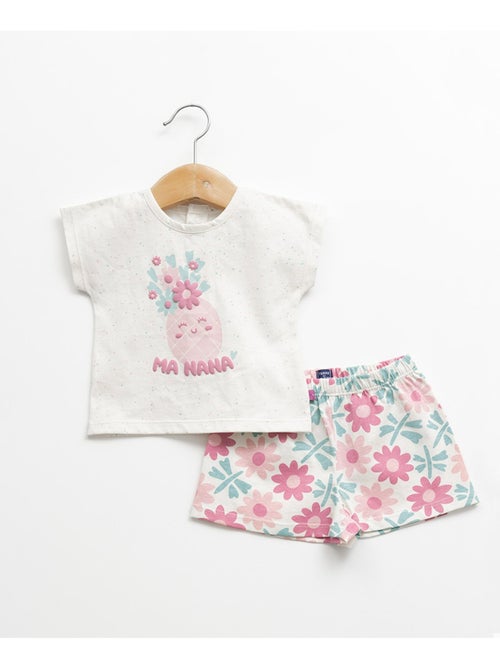 Ensemble short + haut 100% coton - Terre de Marins - Kiabi