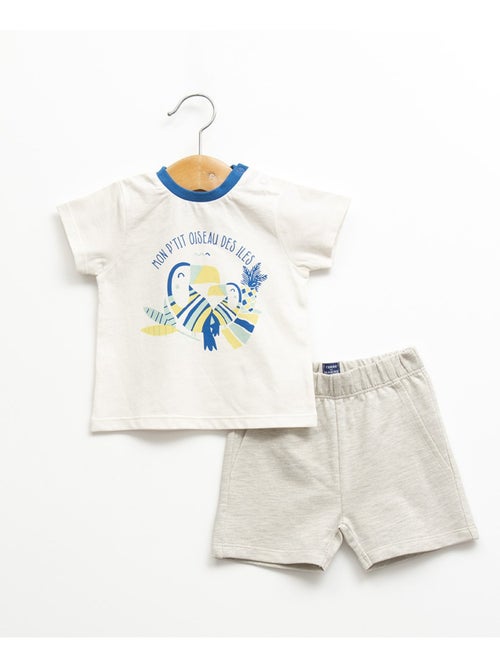 Ensemble short + haut 100% coton - Terre de Marins - Kiabi