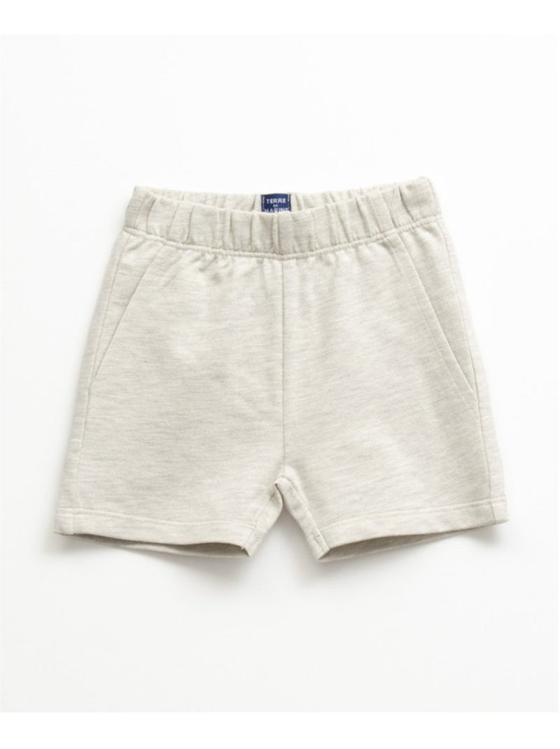 Ensemble short + haut 100% coton - Terre de Marins Gris - Kiabi