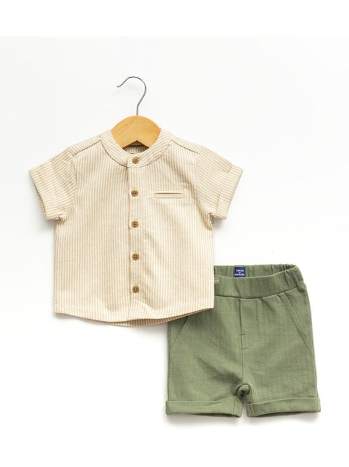 Ensemble short + haut 100% coton - Terre de Marins - Kiabi