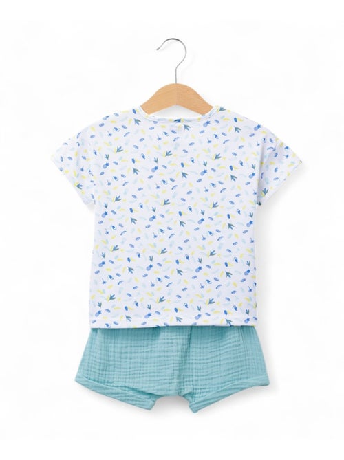 Ensemble short + haut 100% coton - Terre de Marins - Kiabi