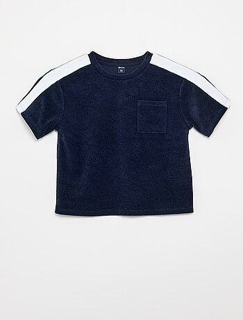Ensemble short + T-shirt avec bandes contrastées