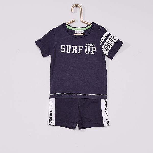 Ensemble Short T Shirt Bebe Garcon Bleu Marine Kiabi 7 00