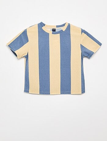Ensemble short + T-shirt en maille bouclette