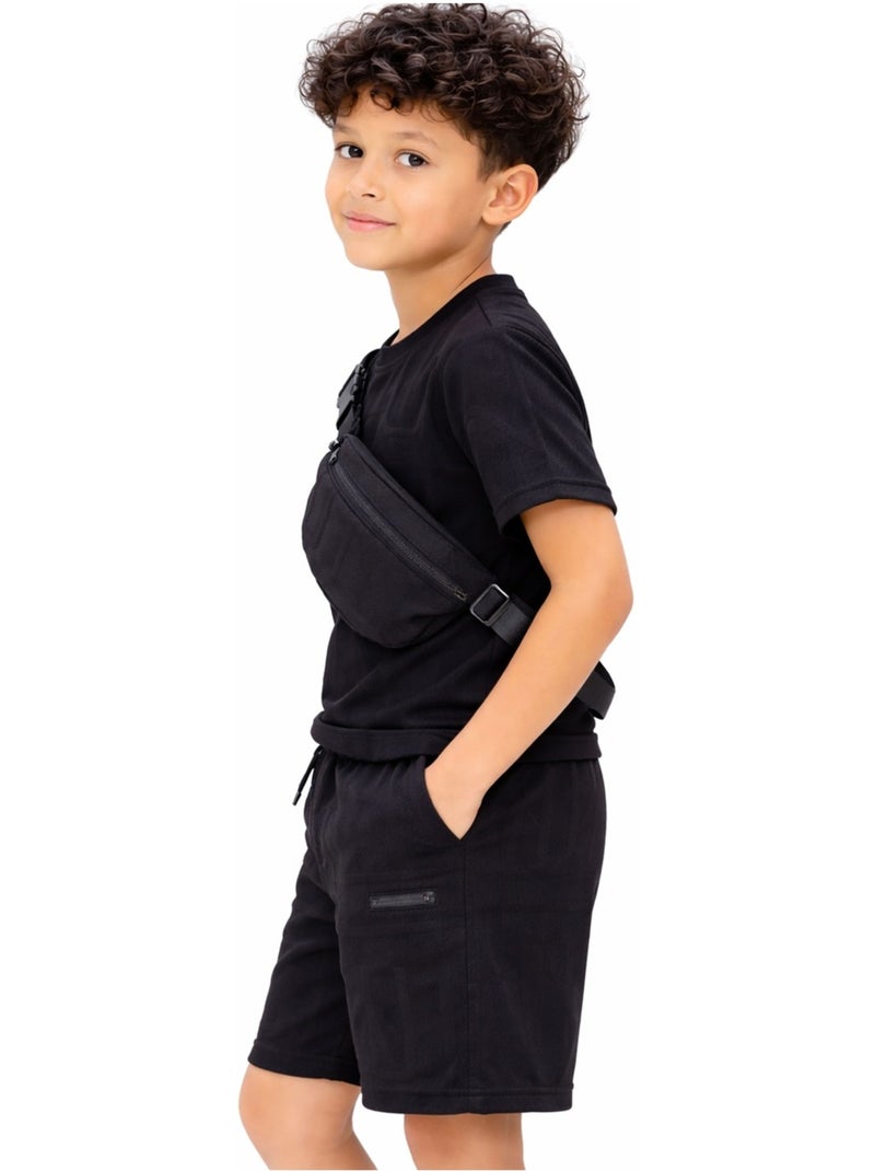 Ensemble Short T-shirt Kebello Noir Noir - Kiabi
