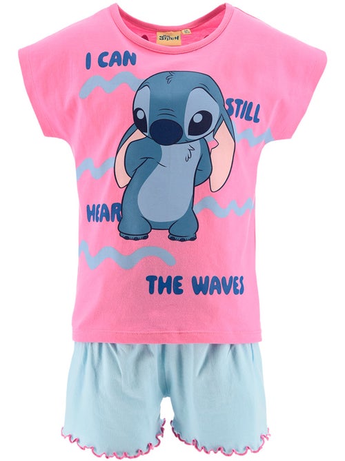 Ensemble Short + T-shirt Lilo & Stitch   | Licence Officielle - Kiabi