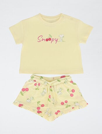 Ensemble short + T-shirt 'Snoopy'