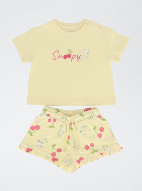 Ensemble short + T-shirt 'Snoopy' - Kiabi