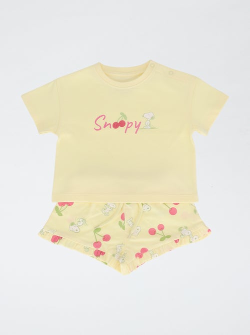 Ensemble short + T-shirt 'Snoopy' - Kiabi