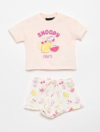 Ensemble short + T-shirt 'Snoopy'