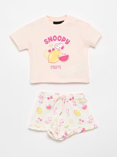Ensemble short + T-shirt 'Snoopy' - Kiabi