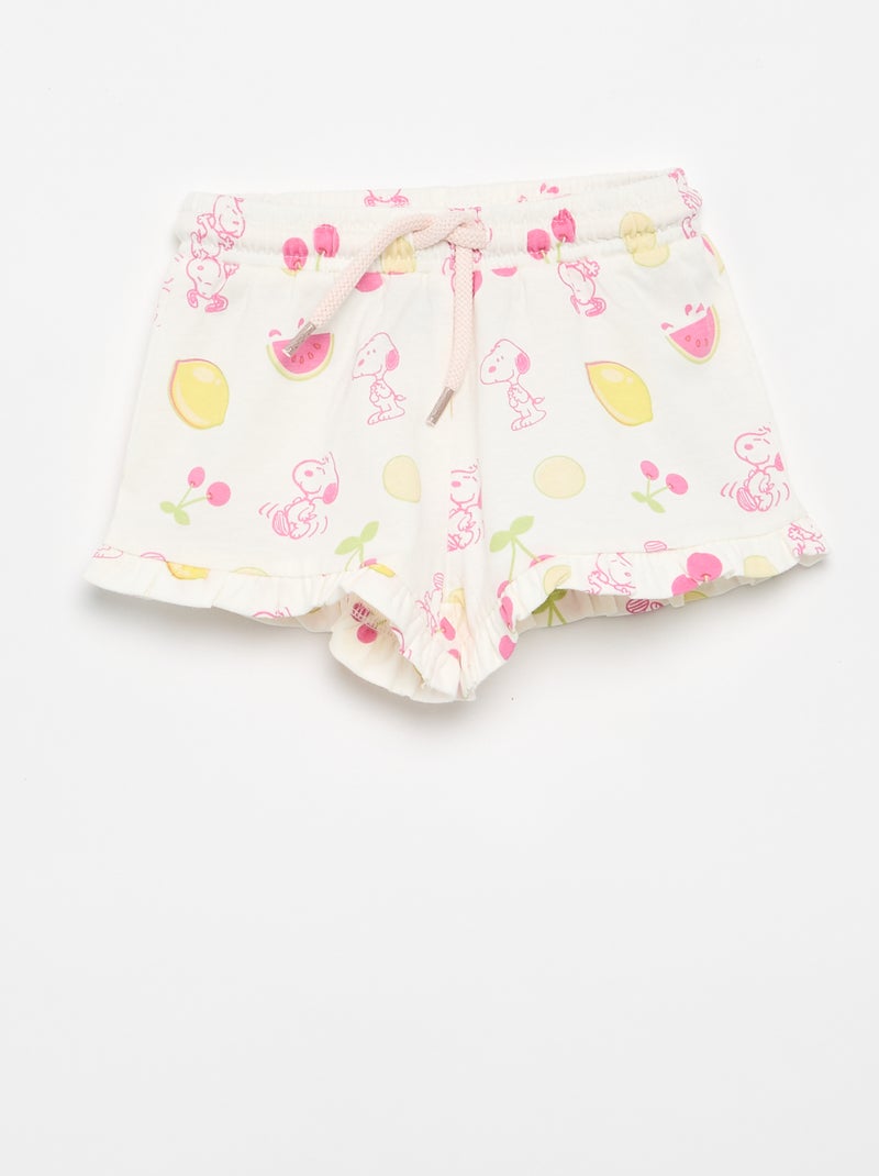 Ensemble short + T-shirt 'Snoopy' Rose - Kiabi