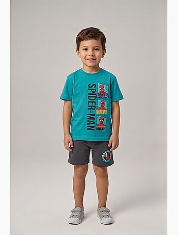 Ensemble Short & T-Shirt Spiderman | Licence Officielle