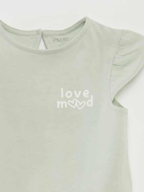 Ensemble short + t-shirt volanté - 2 pièces - Kiabi