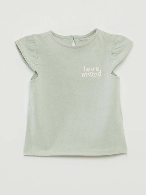 Ensemble short + t-shirt volanté - 2 pièces - Kiabi