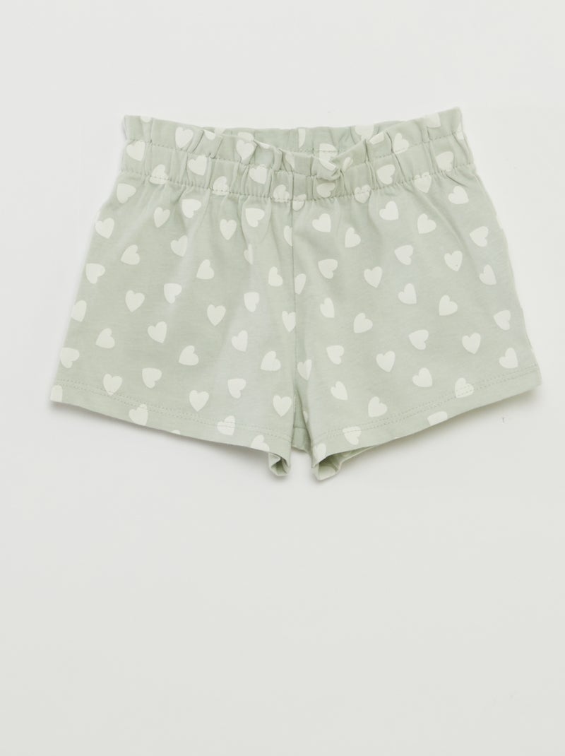 Ensemble short + t-shirt volanté - 2 pièces VERT - Kiabi