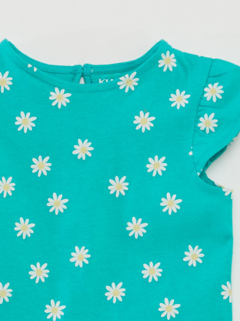 Ensemble short + t-shirt volanté - 2 pièces VERT - Kiabi