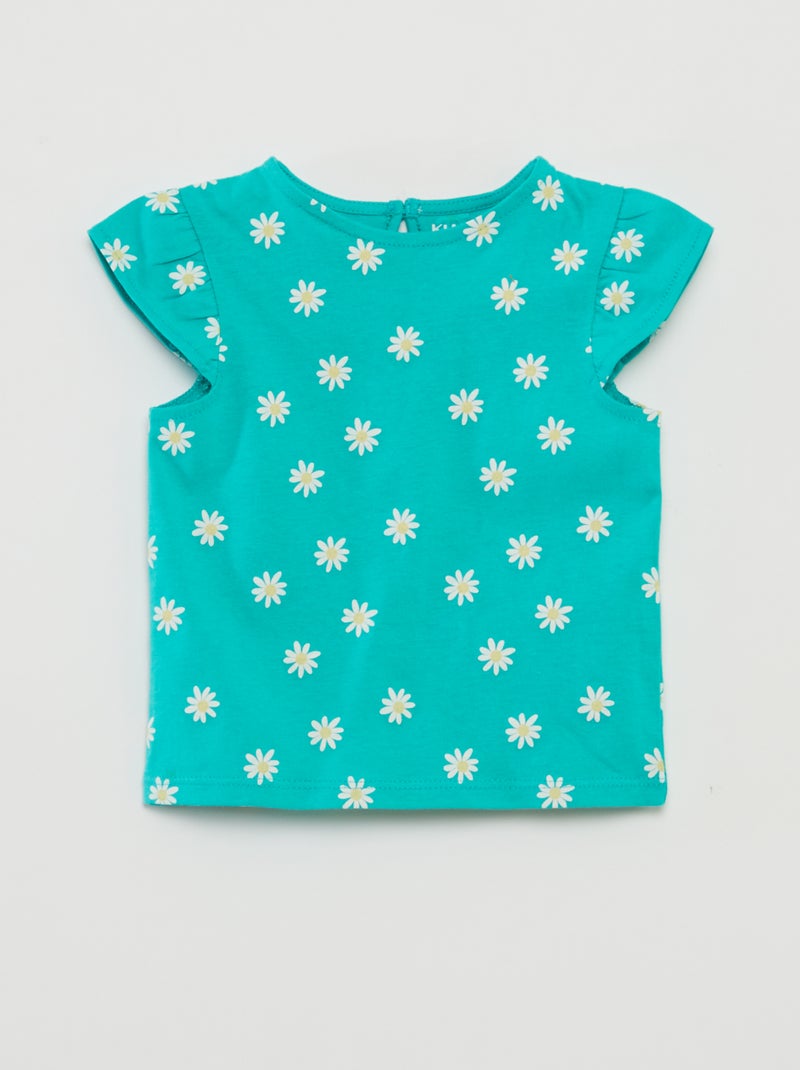 Ensemble short + t-shirt volanté - 2 pièces VERT - Kiabi