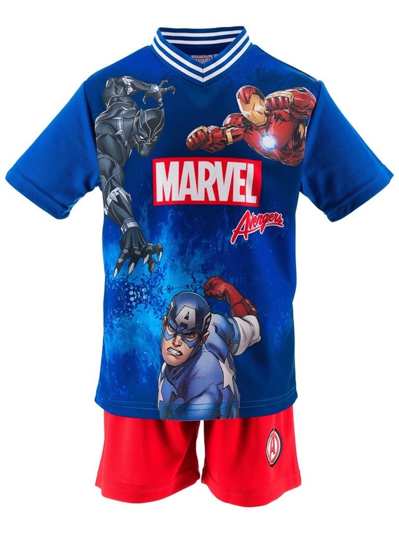 Ensemble Short + Tee-Shirt Avengers| Licence Officielle Bleu - Kiabi