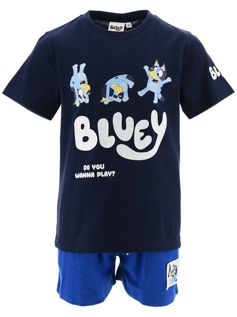 Ensemble short + tee-shirt bluey| licence officielle Bleu - Kiabi