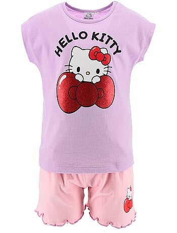 Ensemble Short + Tee-Shirt Hello Kitty | Licence Officielle