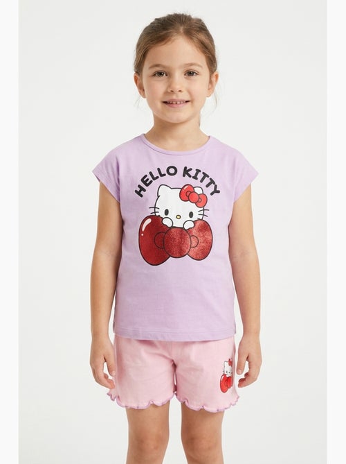 Ensemble Short + Tee-Shirt Hello Kitty | Licence Officielle - Kiabi