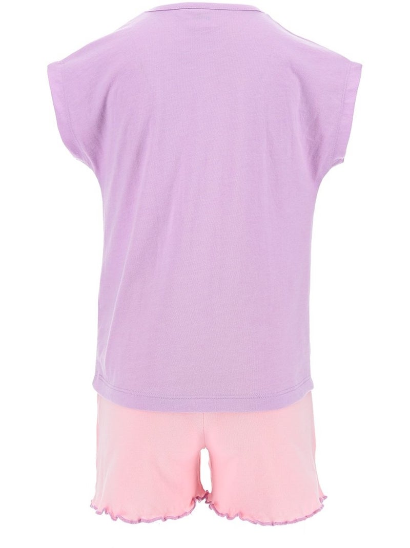 Ensemble Short + Tee-Shirt Hello Kitty | Licence Officielle Violet - Kiabi