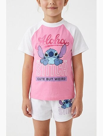 Ensemble Short + Tee-Shirt Lilo et Stitch | Licence Officielle