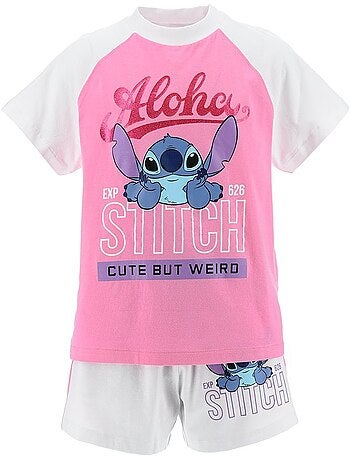 Ensemble Short + Tee-Shirt Lilo et Stitch | Licence Officielle