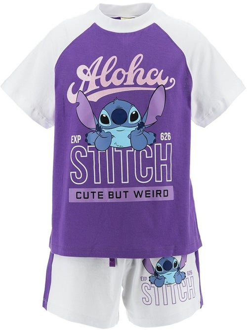 Ensemble Short + Tee-Shirt Lilo et Stitch | Licence Officielle - Kiabi