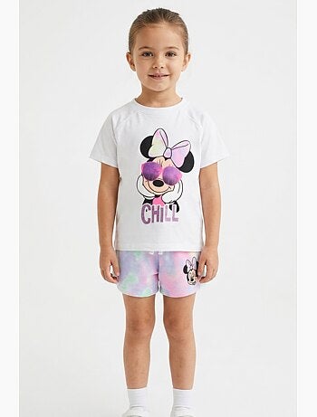 Ensemble Short + Tee-Shirt Minnie Mouse | Licence Officielle