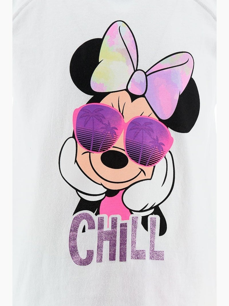 Ensemble Short + Tee-Shirt Minnie Mouse | Licence Officielle Blanc - Kiabi