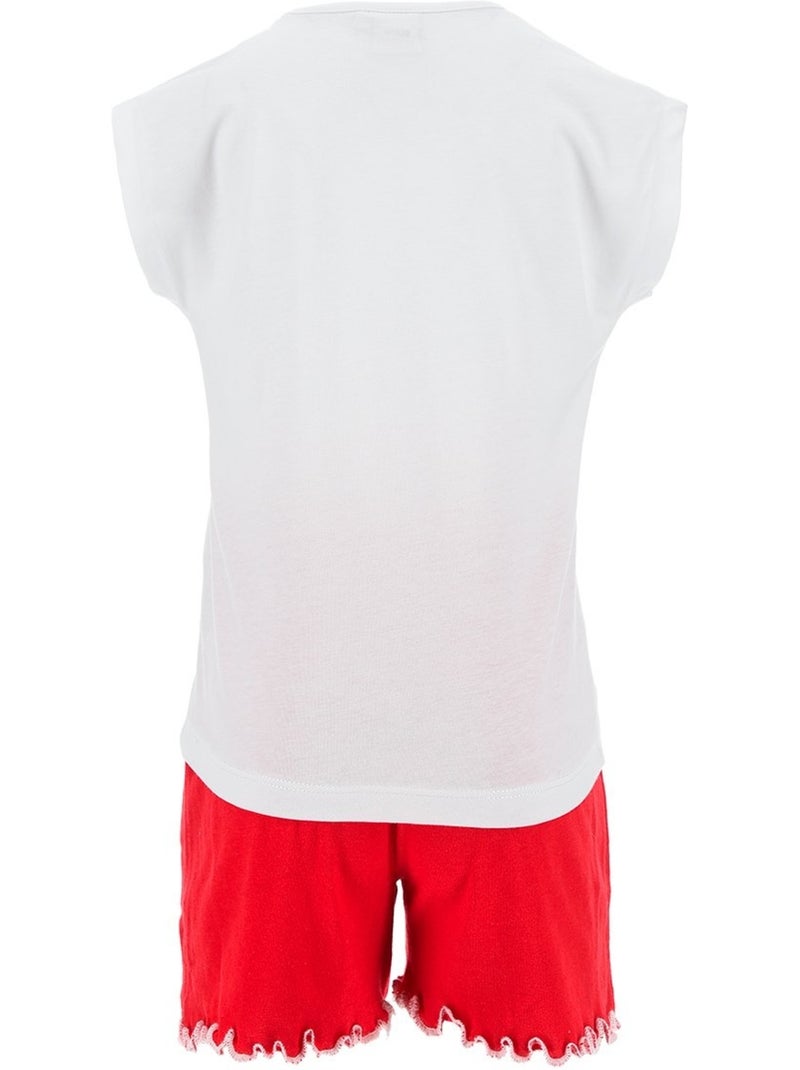 Ensemble Short + Tee-Shirt Minnie Mouse | Licence Officielle Blanc - Kiabi