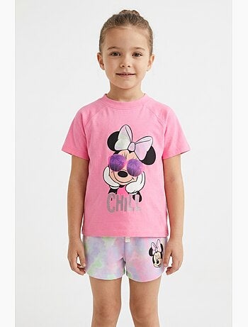 Ensemble Short + Tee-Shirt Minnie Mouse | Licence Officielle