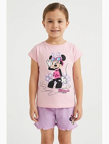 Ensemble Short + Tee-Shirt Minnie Mouse | Licence Officielle