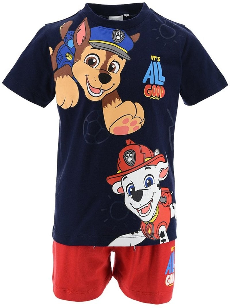 Ensemble Short + Tee-Shirt Pat Patrouille| Licence Officielle Bleu marine - Kiabi