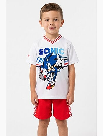 Ensemble Short + Tee-Shirt Sonic| Licence Officielle