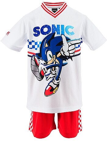 Ensemble Short + Tee-Shirt Sonic| Licence Officielle