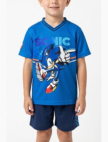 Ensemble Short + Tee-Shirt Sonic| Licence Officielle