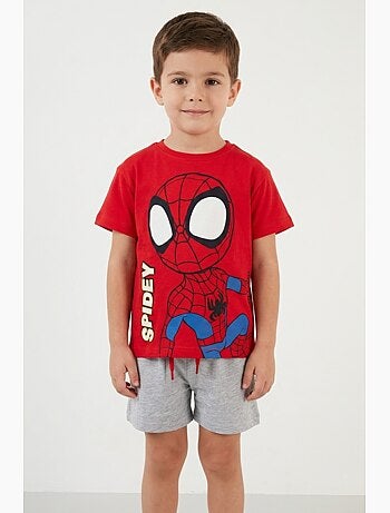Ensemble Short + Tee-Shirt Spidey| Licence Officielle
