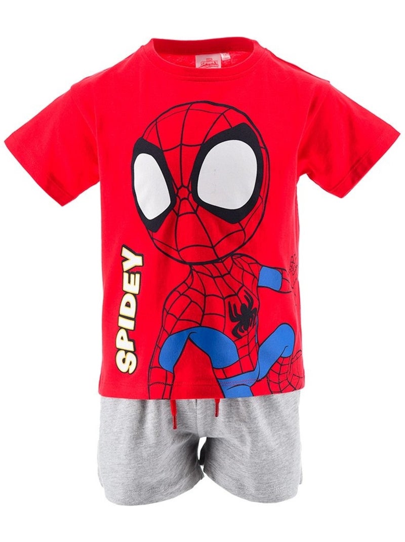 Ensemble Short + Tee-Shirt Spidey| Licence Officielle Rouge - Kiabi