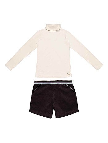 Ensemble Short Velours & Col Roulé - 'LA FAUTE A VOLTAIRE'